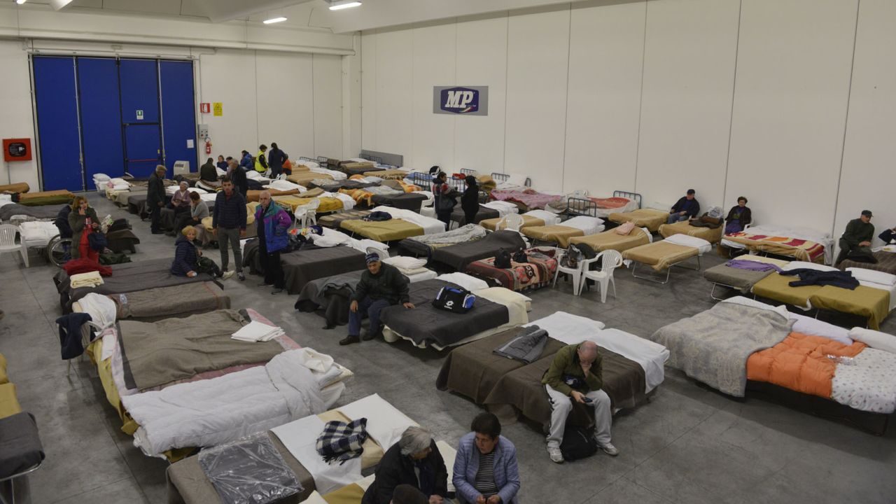 More than 15,000 people are being housed in temporary shelters following Sunday's quake