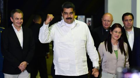 Venezuela's President Nicolas Maduro, before Vatican-backed talks between his government and opposition leaders.