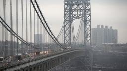  Traffic moves over the Hudson River and across the George Washington Bridge between New York City (R), and in Fort Lee, New Jersey on December 17, 2013. New Jersey's Republican Governor Chris Christie has had to fend off allegations in a scandal involving the bridge. In September, two of Christie's top appointees at the Port Authority of New York and New Jersey ordered the lanes on the bridge shut to traffic, causing days of gridlock in Fort Lee, New Jersey. Some Democrats have said that the move was political revenge against the town's mayor, Democrat Mark Sokolich, for not endorsing Christie for reelection. (Photo by John Moore/Getty Images)