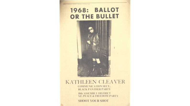 In 1968, law professor and Black Panther Party communications secretary, Kathleen Cleaver and her husband, Eldridge Cleaver, both ran for political offices on the Peace and Freedom Party ticket. She ran for California State Assembly and finished third in a four-candidate race. He ran for President. 