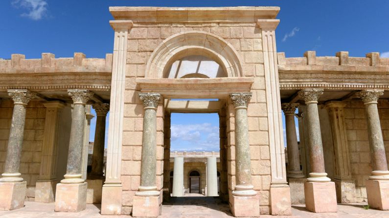 There are several studios featuring custom made characteristic buildings such as this one, made to resemble Egypt. While this is real, some are made from plastic or styrofoam.