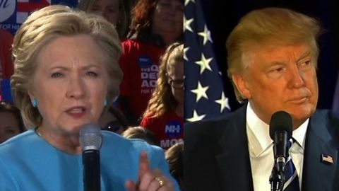 clinton trump new hampshire pkg