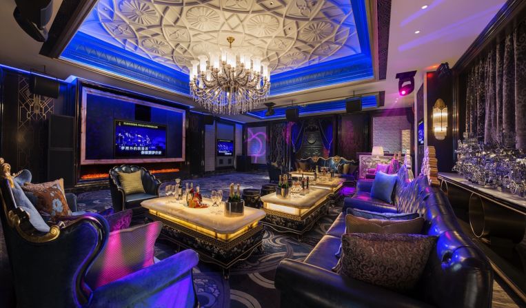 Wanda Reign on the Bund might be one of the few ultra luxury hotels to have a private KTV. Each of the four private rooms is an exercise in opulence, and offers a flashy dance club atmosphere. 