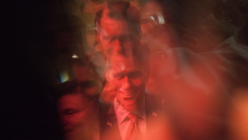 Wisconsin Gov. Scott Walker is reflected by glass before speaking at a leadership summit in Nashua, New Hampshire, on April 18, 2015. Walker, who rose to national fame by taking on unions in one of the most blue-collar states, <a href="index.php?page=&url=http%3A%2F%2Fwww.cnn.com%2F2015%2F07%2F13%2Fpolitics%2Fscott-walker-2016-presidential-announcement%2F" target="_blank">officially became a presidential candidate three months later.</a>