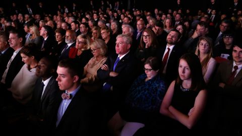 Audience members watch <a href="http://www.cnn.com/2016/10/04/politics/gallery/vice-presidential-debate/index.html" target="_blank">the vice presidential debate</a> in Farmville, Virginia, on October 4, 2016.
