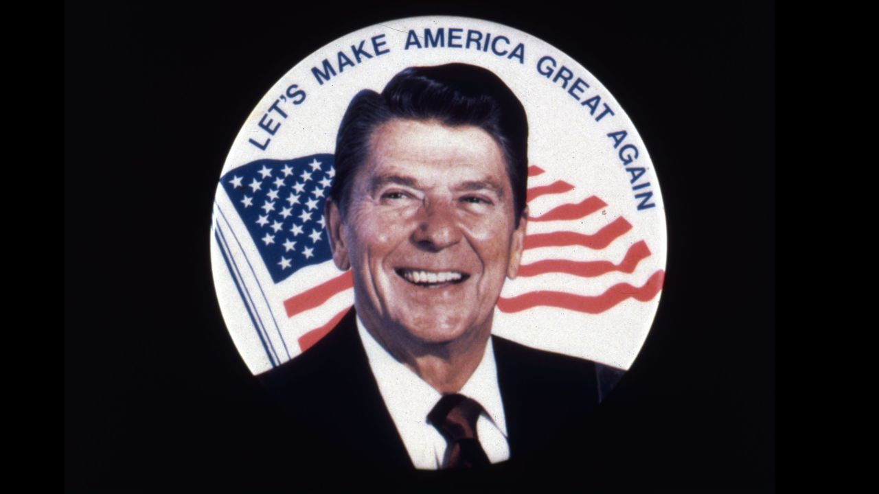 Republican presidential nominee Donald Trump has promised to "make America great again," but the slogan was first used by Ronald Reagan as he ran against President Jimmy Carter in 1979.