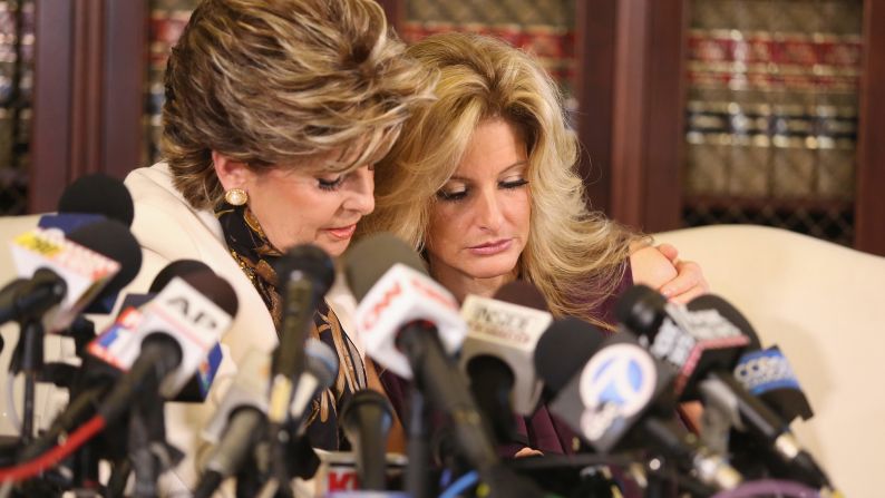 Attorney Gloria Allred, left, holds a news conference with Summer Zervos, a former contestant on "The Apprentice" who has <a href="index.php?page=&url=http%3A%2F%2Fwww.cnn.com%2F2016%2F10%2F14%2Fpolitics%2Fdonald-trump-women-accuser%2Findex.html" target="_blank">accused Donald Trump</a> of grabbing her breast and kissing her aggressively in 2007.  The presidential candidate disputed Zervos' allegations <a href="index.php?page=&url=https%3A%2F%2Fwww.donaldjtrump.com%2Fpress-releases%2Fdonald-j.-trump-statement8" target="_blank" target="_blank">in a statement</a> on October 14, 2016. "When Gloria Allred is given the same weighting on national television as the president of the United States, and unfounded accusations are treated as fact, with reporters throwing due diligence and fact-finding to the side in a rush to file their stories first, it's evident that we truly are living in a broken system," Trump said. At a rally that day in Charlotte, North Carolina, Trump called himself a "victim" as more women continued to come forward accusing him of sexual assault and harassment. "I am a victim of one of the great political smear campaigns in the history of our country," he said.