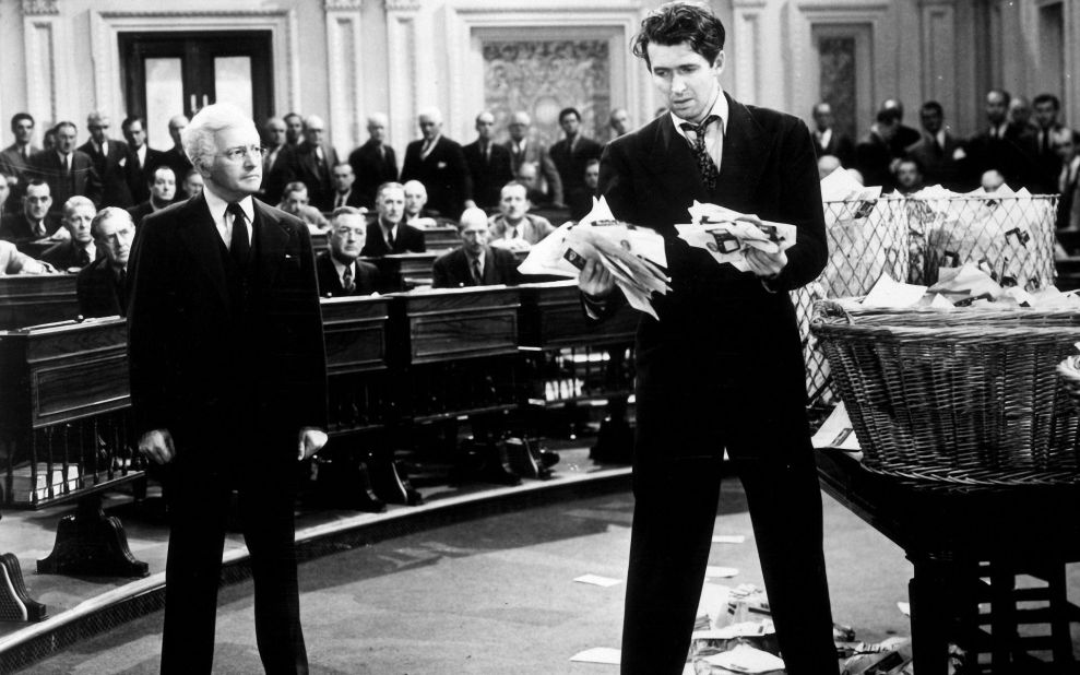 James Stewart stars as a a new politician who takes on corruption in the now classic <strong>"Mr. Smith Goes to Washington." </strong>
