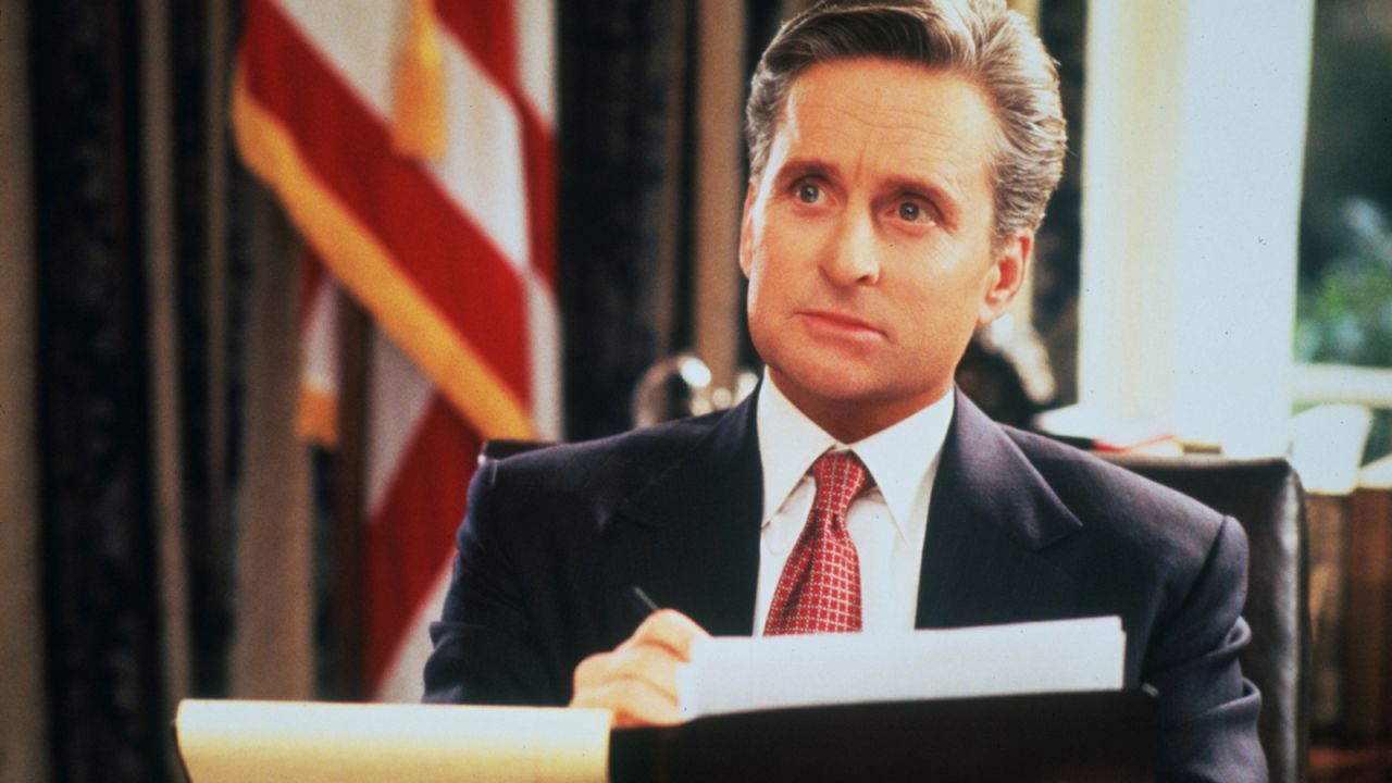 <strong>"The American President"</strong> is a romantic drama/comedy starring Michael Douglas as the chief commander who falls in love with a lobbyist. 