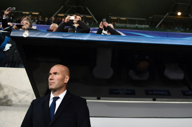Coach Zinedine Zidane watched on as Karim Benzema doubled Real's lead, finishing of a flowing team move.