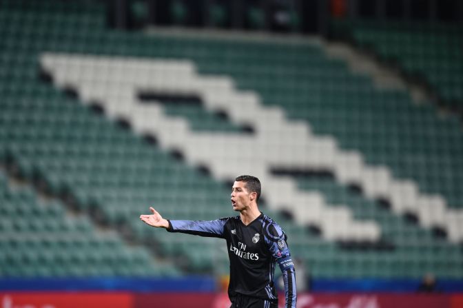 Ronaldo cut a frustrated figure and was unable to add to his tally of 98 Champions League goals.