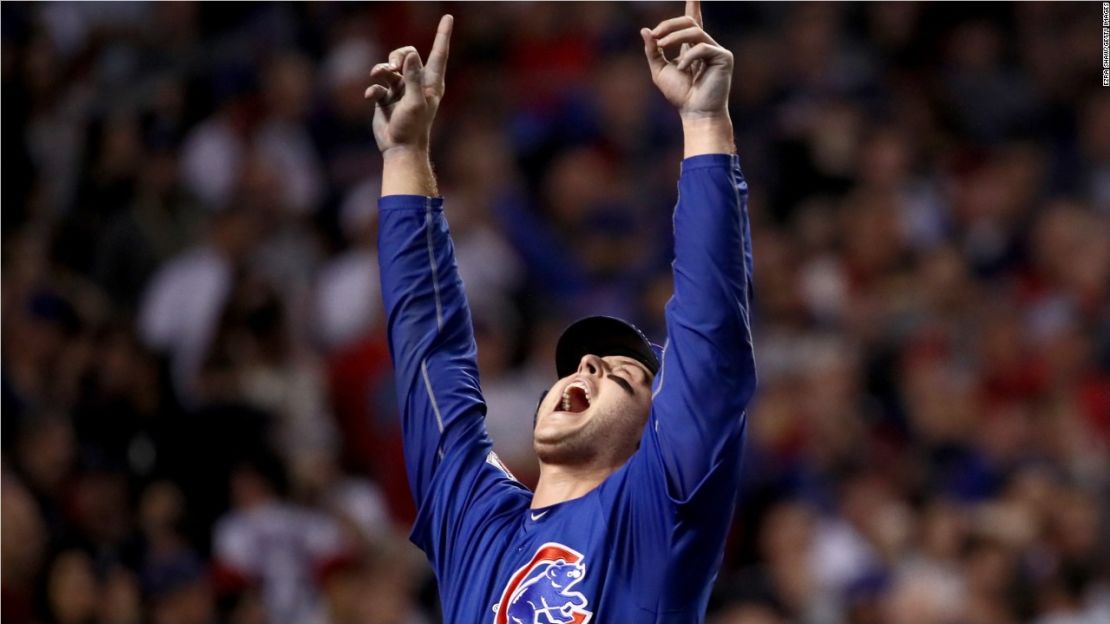 Anthony Rizzo of the Chicago Cubs savors his team's long-awaited title.