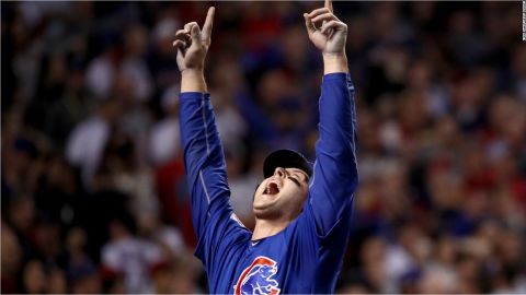 Anthony Rizzo of the Chicago Cubs savors his team's long-awaited title.