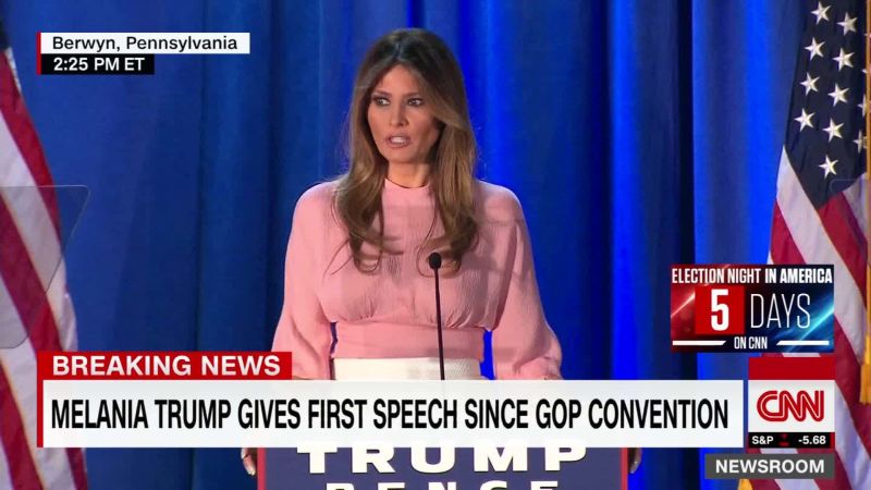 Melania Trump Delivers First Speech Since RNC | CNN Politics