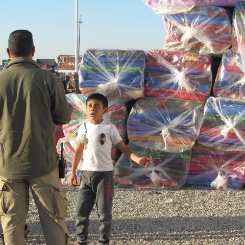 Children are among the 18,000 Iraqis already displaced from their homes since the Mosul offensive began October 17.