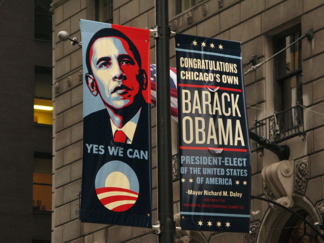 Shepard Fairey's image of Barack Obama went viral in 2008