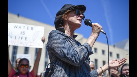 Susan Sarandon has participated in demonstrations against the Dakota Access Pipeline.