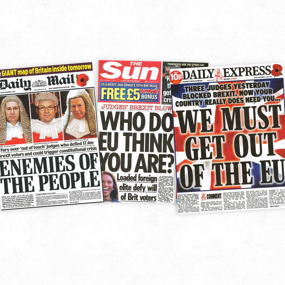 Some UK national tabloid newspapers were highly critical of this week's High Court ruling.