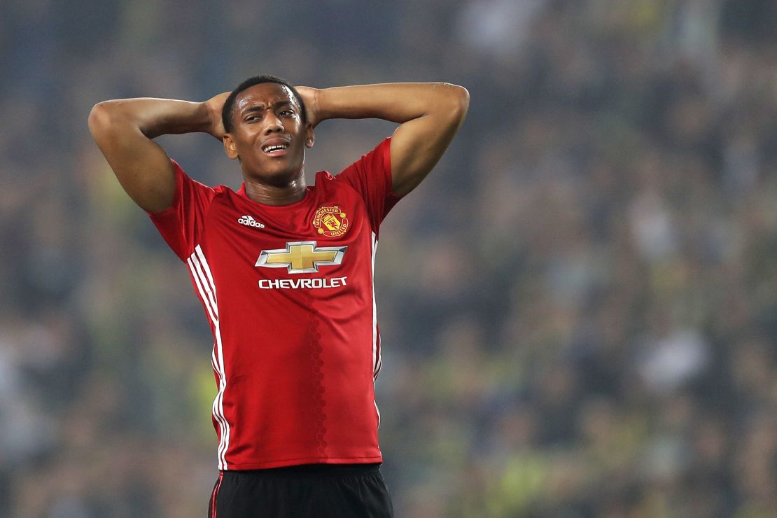 Anthony Martial and his United teammates endured a frustrating night in Istanbul.