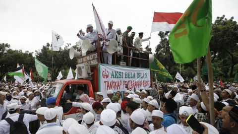 More than 200,000 people protested against Ahok on November 4. 