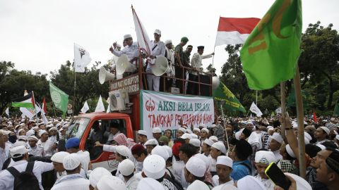 More than 200,000 people protested against Ahok on November 4.