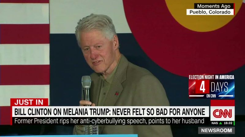 Bill Clinton Reacts To Melania Trump’s Bullying Speech | CNN Politics