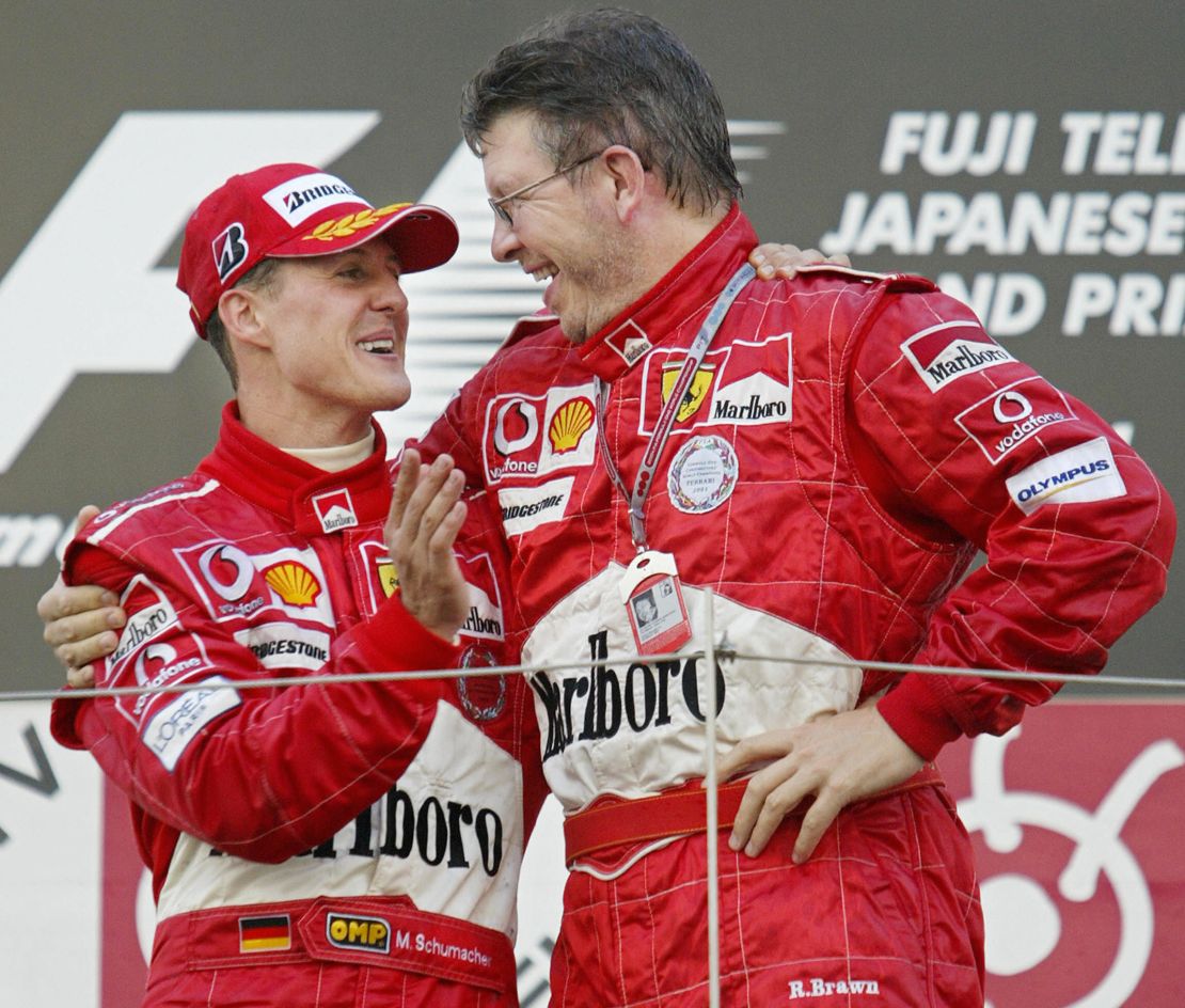 Brawn was instrumental Michael Schumacher's seven world titles at Benetton and Ferrari