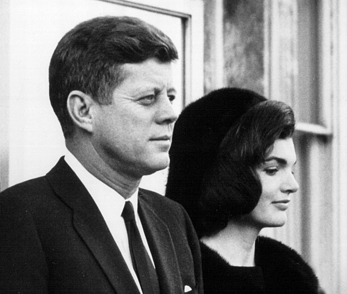 The President and first lady Jacqueline Kennedy at the White House in 1963.