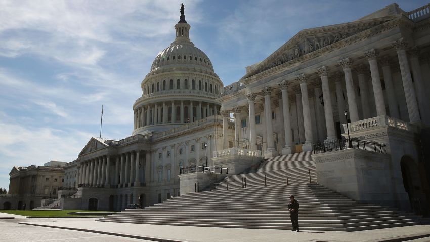 WASHINGTON, DC - OCTOBER 11: The Senate side of the US Capitol is shown October 11, 2016 in Washington DC. House and Senate Republicans are in a close race with Democrats to keep control of both houses of Congress.  (Photo by Mark Wilson/Getty Images)