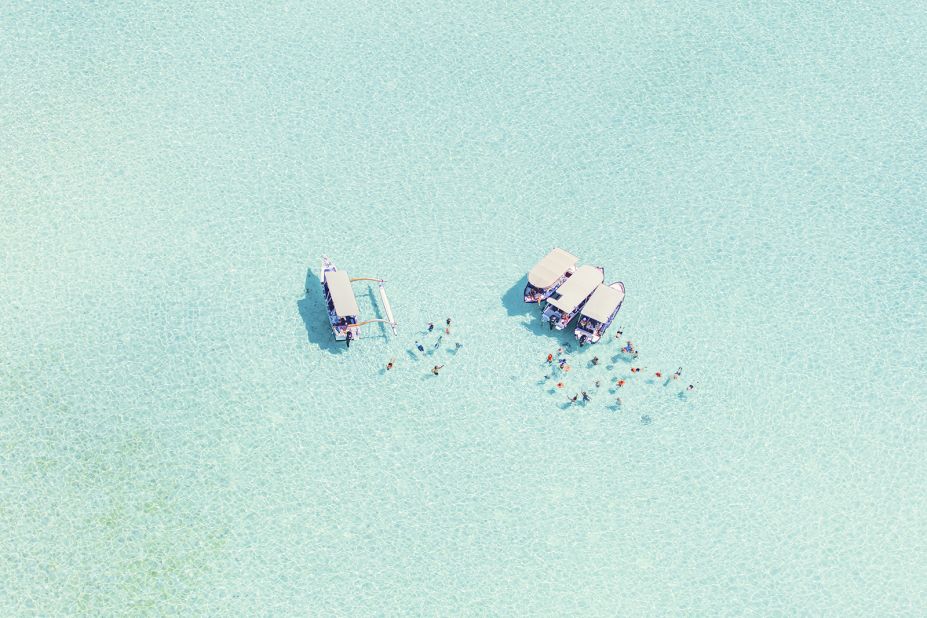 "Bora Bora is sort of a fantasy place for people, where what you see is hard to believe," says Malin."It's literally this teeny piece of paradise, it's a coral reef in the middle of this giant ocean."