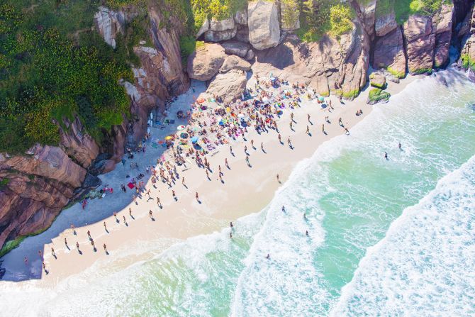 "I love Rio," exclaims Malin. "Everyone knows Ipanema and Copacabana, but if you go beyond those areas, it's a whole other world. Joatinga Beach, for instance, is so cool... It's like a rainforest meets the beach."