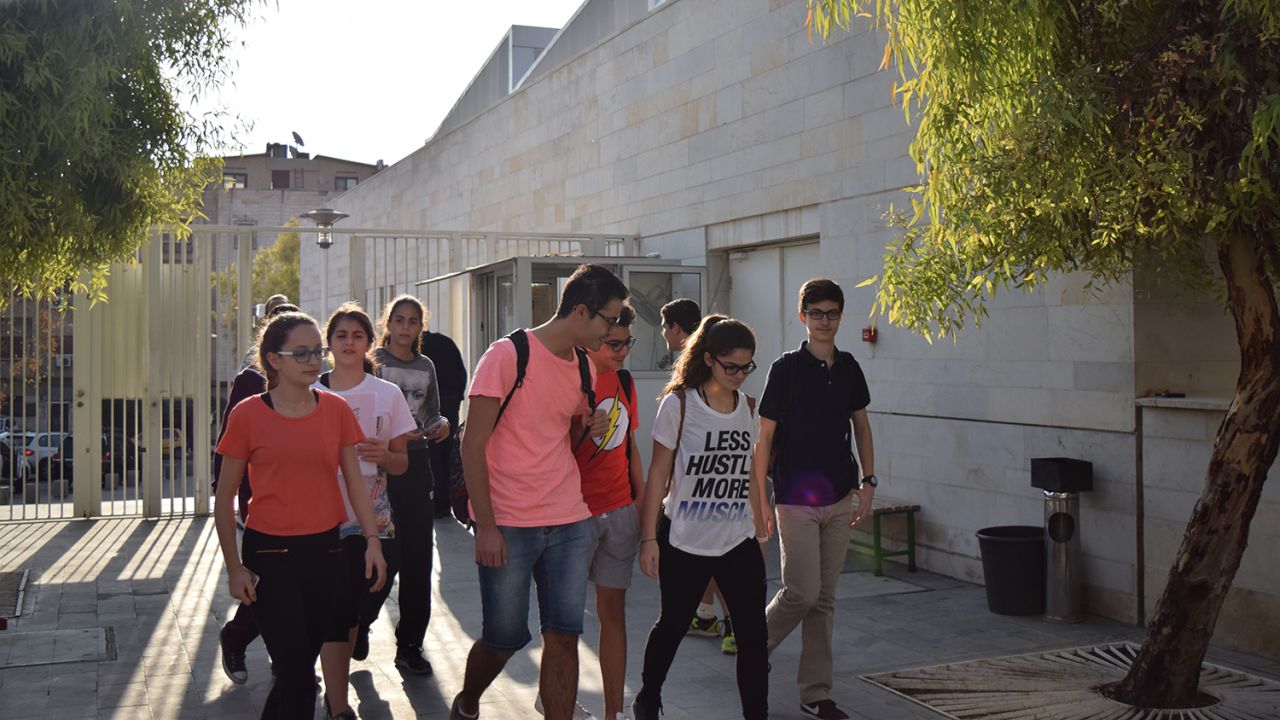 The students are from wealthy families in the regime-held capital