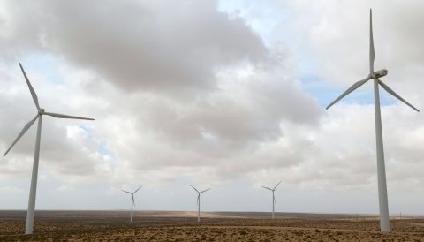 The renewable wind energy sector is bolstering the manufacturing sector. Seventy percent of the spare parts for the turbines at Tarfaya (pictured) are constructed locally.