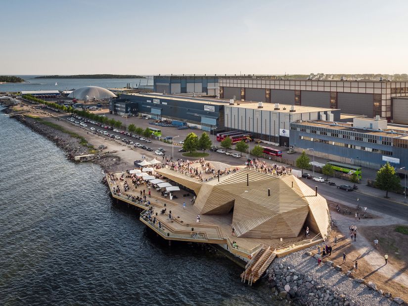 <a href="http://www.loylyhelsinki.fi/en/front-page/" target="_blank" target="_blank">Löyly</a> (a Finnish term that refers to the steam from the rocks in a sauna) also sits on the waterfront in Helsinki. In addition to saunas, the contemporary wooden complex -- designed by Joanna Laajisto Creative Studio -- has a restaurant and bar.