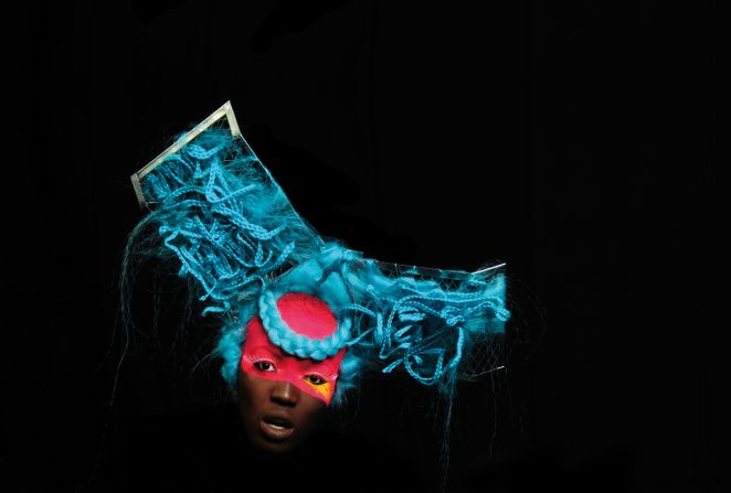 Joanne Petit-Frere's "Redressing the Crown" series turns colorful braids into elaborate hair sculptures. 