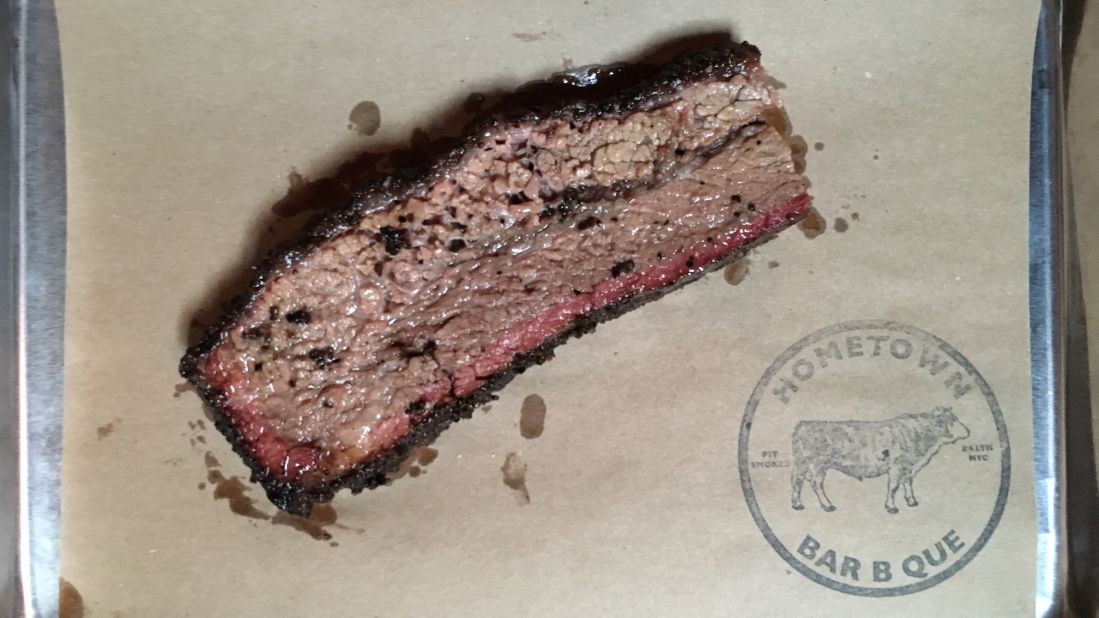 Hometown Bar-B-Que, in the Red Hook neighborhood of Brooklyn, New York, serves up a good plate of brisket.