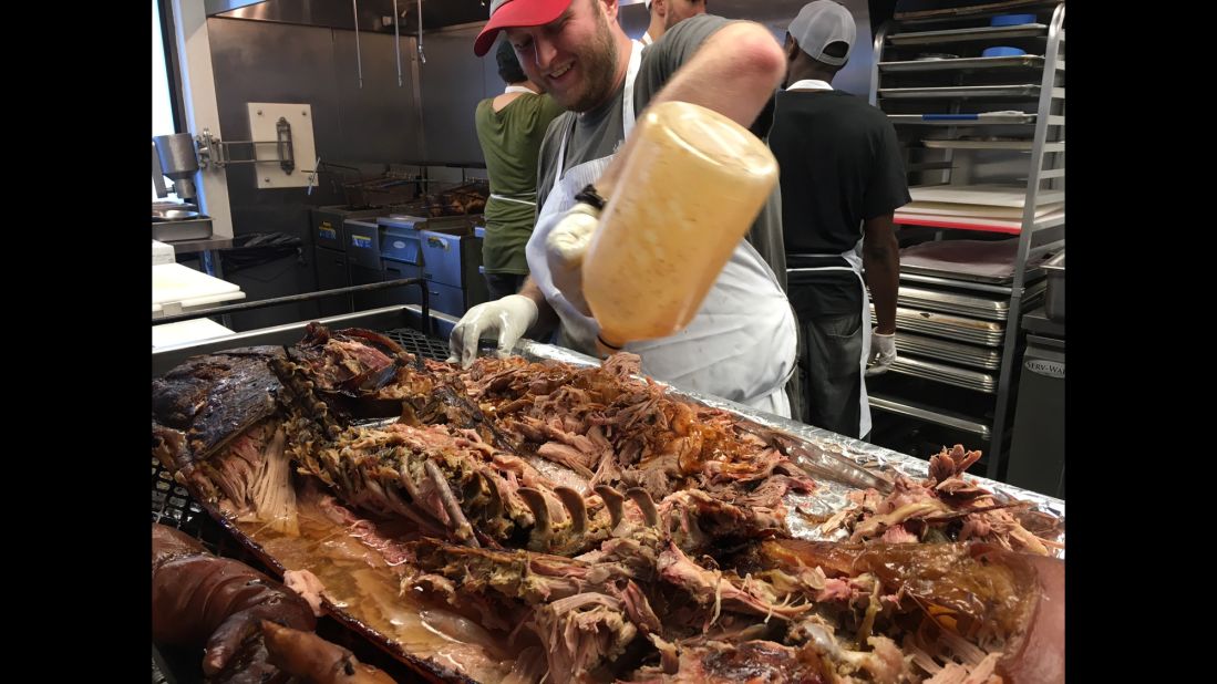 Picnic Durham in North Carolina features whole hog barbecue on its menu. 