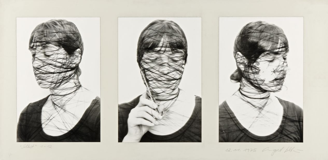 "The wrapped self-portraits and portraits of others make visible the ties that bind of, and the control that others exert upon us," author Madeline Schwartzman writes of artist Annegret Soltau's work. <br /><br /><em>"Selbst, 1-12" (1975-76) by Annegret Soltau</em>
