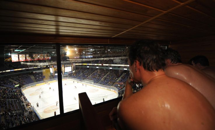 There are more than 3.5 million saunas across Finland -- a country with a population of just under 5.5 million. There's even one in the stands at the Hartwall Arena in Helsinki.