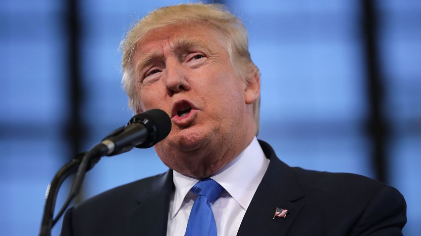 RALEIGH, NC - NOVEMBER 07:  Republican presidential nominee Donald Trump holds a campaign rally at the J.S. Dorton Arena November 7, 2016 in Raleigh, North Carolina. With less than 24 hours until Election Day in the United States, Trump and his opponent, Democratic presidential nominee Hillary Clinton, are campaigning in key battleground states that each must win to take the White House.  (Photo by Chip Somodevilla/Getty Images)