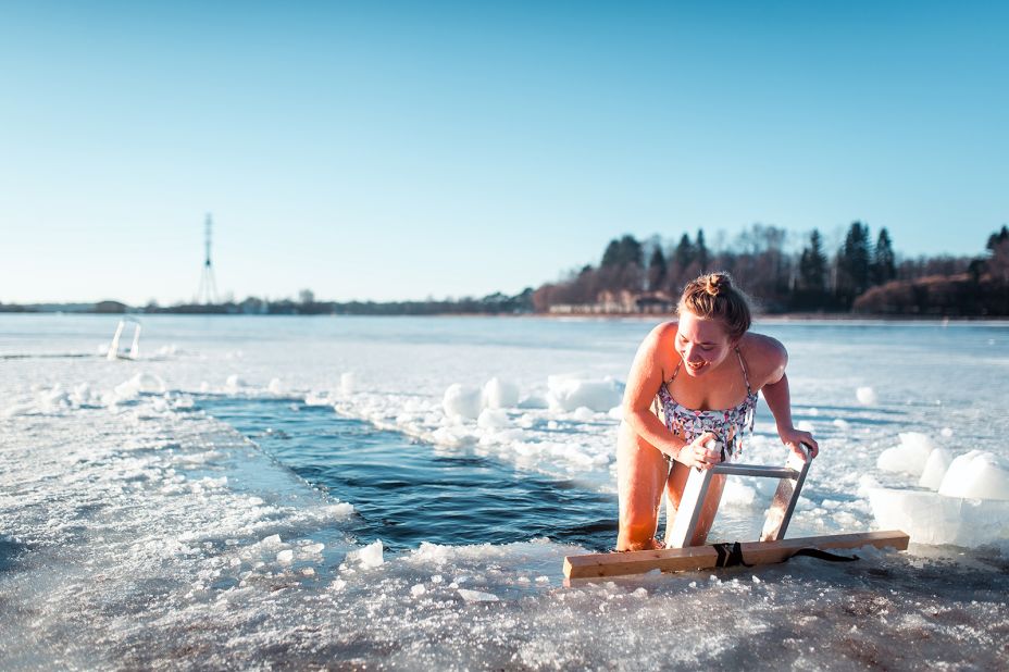 Showering in between saunas or taking a dip in ice-cold water is all part of the experience. 