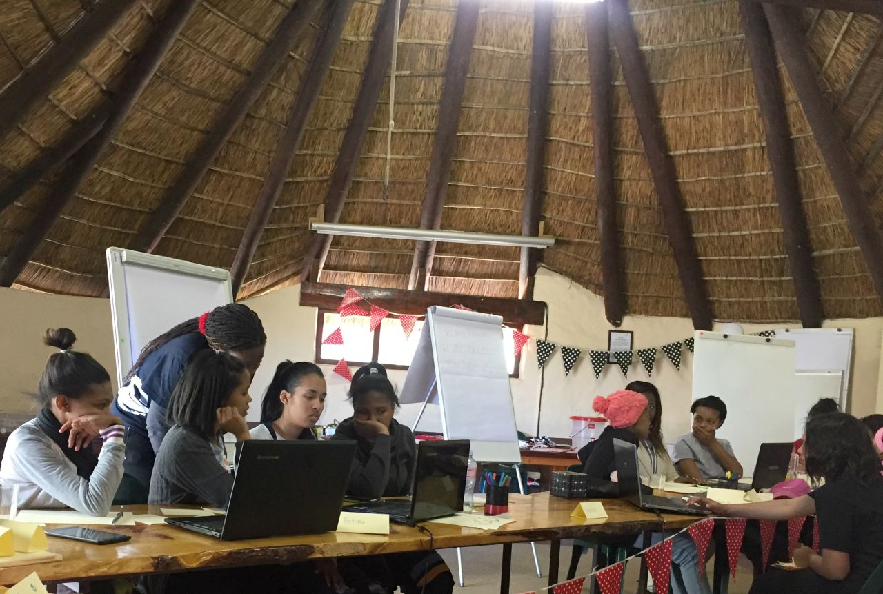 Information received twice a day will go towards disaster prevention. "We can try to stop it from happening from the data that we collect -- we can form responses," Bull says. Pictured here: Girls study launch procedure during a boot camp session in  Cape Town, South Africa.