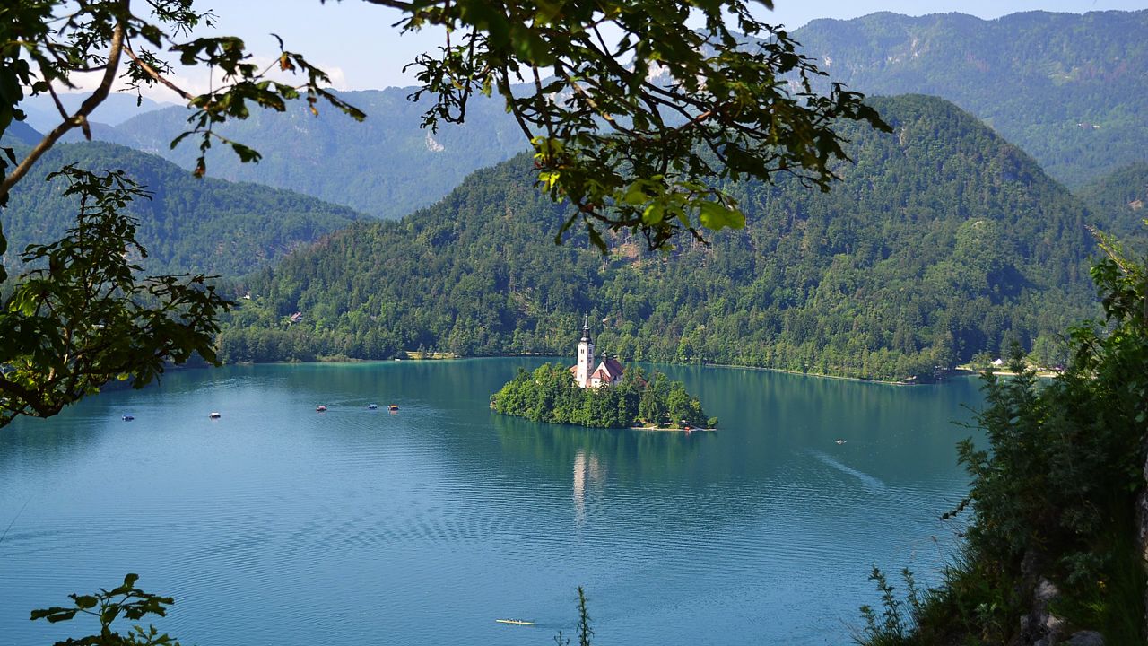 Emerald green: Lake Bled.