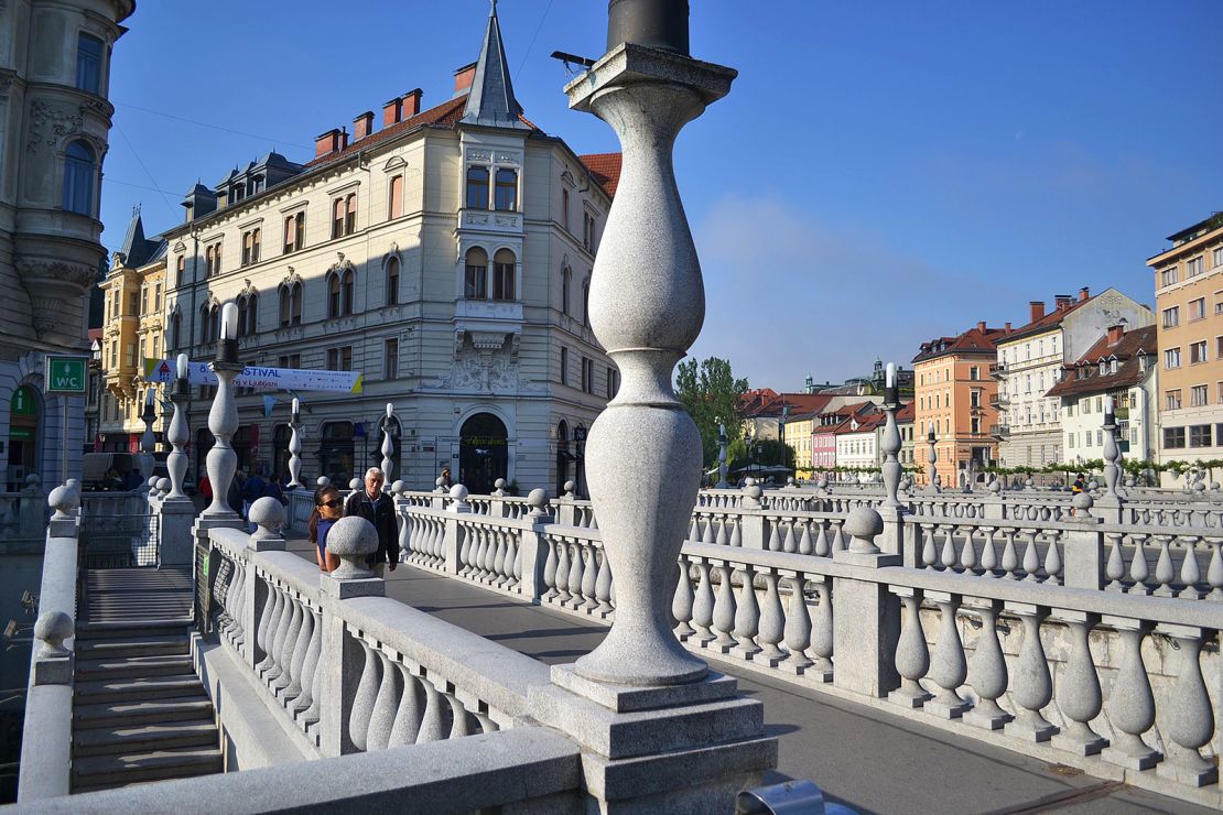 Tromostovje, or Triple Bridge, is a highlight of Slovenia's capital city.