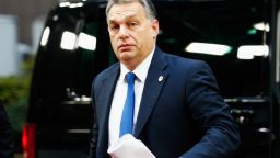 BRUSSELS, BELGIUM - DECEMBER 18:  Prime Minister of Hungary, Viktor Orban arrives for The European Council Meeting In Brussels held at the Justus Lipsius Building on December 18, 2015 in Brussels, Belgium.  European leaders are meeting to discuss David Camerons proposed EU reforms, as well as focussing on the migrant crisis, the fight against terrorism and climate change.  (Photo by Dean Mouhtaropoulos/Getty Images)
