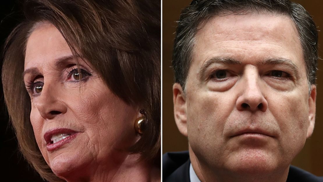 nancy pelosi james comey composite