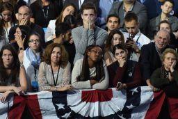Hillary Clinton supporters react to election results on November 8. King also felt such despondency, often right after some of his biggest victories.