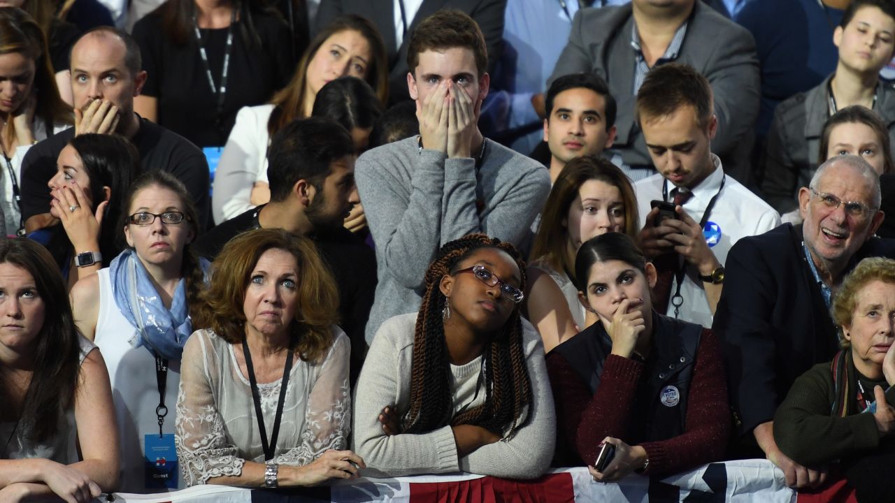 Hillary Clinton supporters react to election results on November 8. King also felt such despondency, often right after some of his biggest victories.