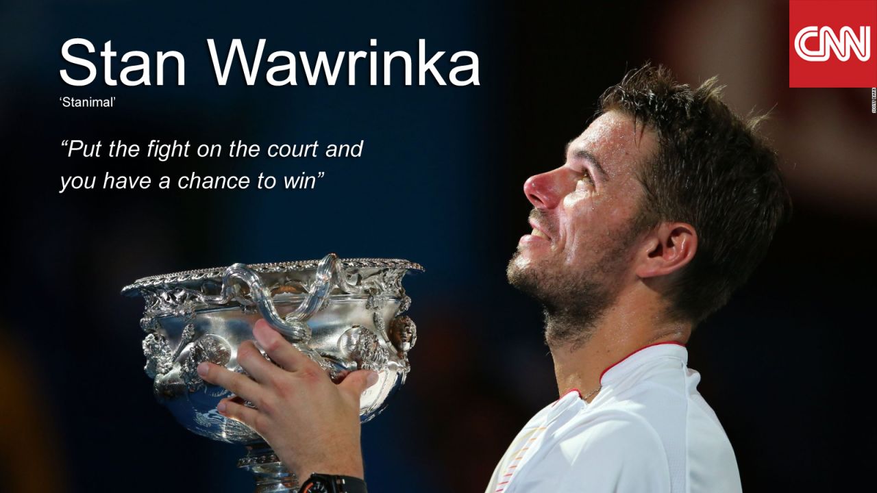 Facing world No.1s in major finals, Wawrinka has never lost -- beating Rafa Nadal in Melbourne (2014), Djokovic at Roland Garros (2015) and the Serb once again at this year's US Open. A man for the big occasion, Wawrinka holds a 100% record against Djokovic in grand slam deciders, but has never otherwise beaten him (0-19). With the US Open title to his name, Wawrinka became the oldest Grand Slam champion (31) since Andre Agassi at the 2003 Australian Open. A remarkable run of winning 11 straight finals only came to an end when he suffered a shock loss in St Petersburg to Alexander Zverev -- citing him as the <a href="http://edition.cnn.com/2016/09/25/tennis/tennis-wawrinka-zverev-wozniacki/">"future of tennis."</a> <br /><br />• Titles in 2016: <strong>4 -</strong> US Open, Geneva Open, Dubai Championships, Chennai Open <br />• Aces in 2016: <strong>436</strong><br />• Win percentage in 2016: <strong>74%</strong><br />