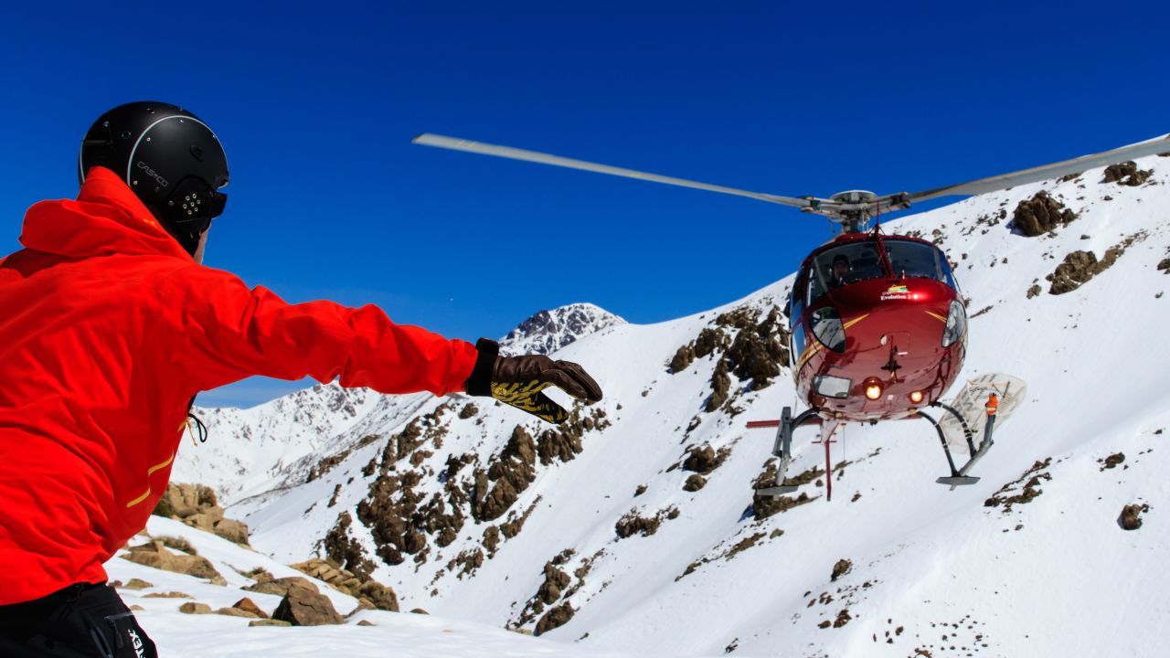 Heliski Marrakech takes skiers into remote slopes 10 miles north of the Jbel Toubkal area, by the village of Setti-Fatma.